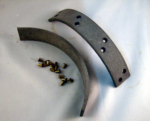 41808-58 BRAKE LINING,  INCLUDE RIVETS<br/>REAR 1958-62 BT, 1958-73 SIDECAR TROMMEL BREMSBELEGE 