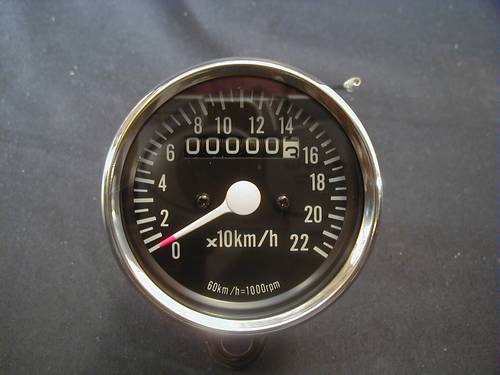 MINI SPEEDO 60KM/H 1000RPM 1:1<br/>TACHO 0-220KM HD: BLACK FACE  