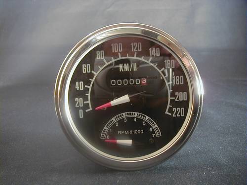 COMBINED INSTRUMENT SPEEDO/RPM<br/>DREHZAHLMESSER+SPEEDOMETER 2:1 NEUES BILD 