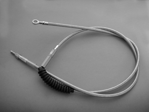 STAINLESS CLUTCH CABLE STD.<br/>SOFTAIL AND FLT MODELS 1987-UP  