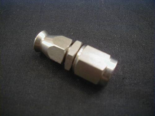 HOSE FITTING STRAIGHT FEMALE<br/>STAINLESS STEEL JIC, 3/8-24 UNF  
