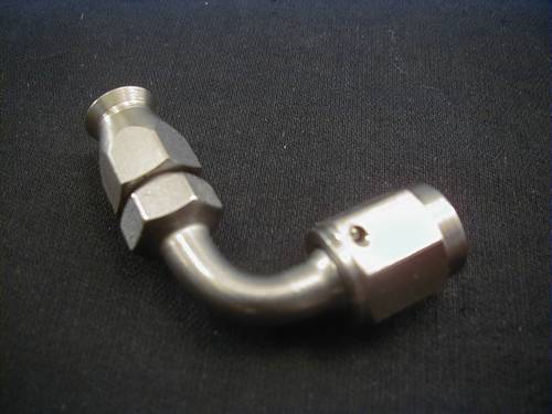 HOSE FITTING 90° TUBE FEMALE<br/>STAINLESS STEEL JIC, 3/8-24 UNF  