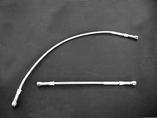 BRAKE LINE STAINLESS STEEL 11" = 28cm<br/>W/TV, AN-03 FEMALE TO FEMALE  