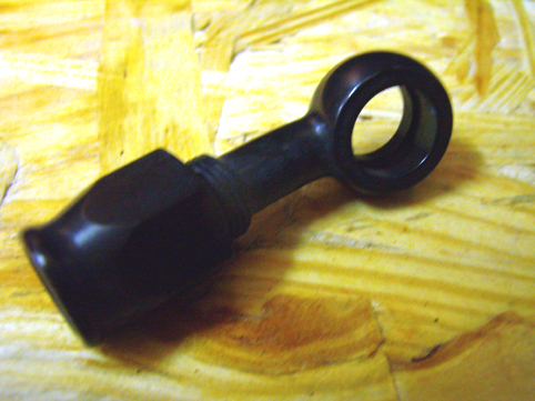 BANJO HOSE FITTING 20, BLACK COATED<br/>ALUMINIUM 3/8, 10mm  