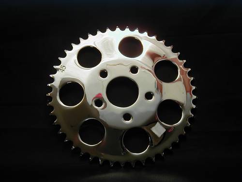 SPROCKET 45T CHROME OFFSET SPROCKET<br/>KETTENRAD FR SCHEIBENBREMSE  