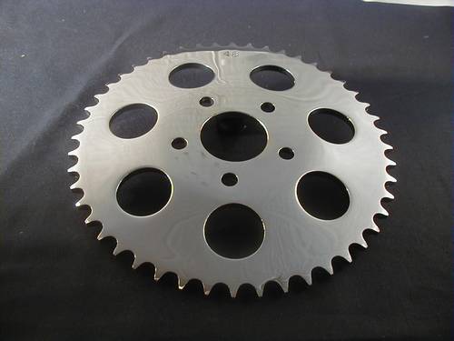 SPROCKET 48T CHROME OFFSET SPROCKET<br/>KETTENRAD FR SCHEIBENBREMSE  