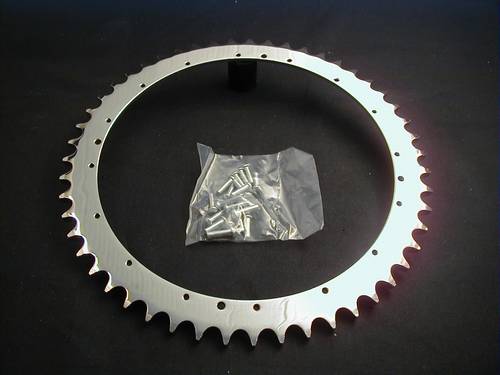 SPROCKET W/ RIVETS, CHROME<br/>41470-30, FR BLECHTROMMEL 51Z  