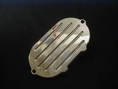 BILLET TRANSMISSION COVER 1987-1999<br/>STRIPE/CHROME  