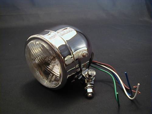 3-1/2" HEADLIGHT COMPL. B/M H4<br/>12 V 60/55 WATT, E-NORM (90mm)  