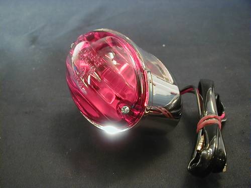 MEDIUM CAT-EYE TAILLIGHT ONLY<br/>CHROME, 80mm WITH E-MARK  