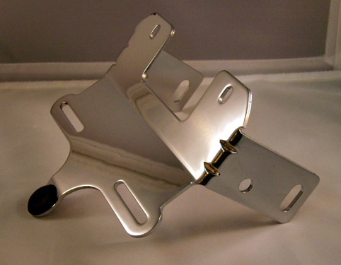 CUSTOM FAT BOB TAILLIGHT BRACKET ONLY<br/>CHROME  