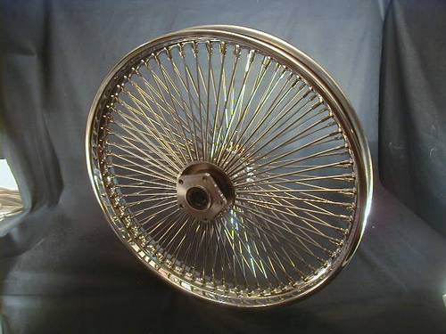 COMPLETE STAINLESS WHEEL WM3  2.15"x 21"<br/>RADIAL 120SPOKES WITH  SINGLE FLANGE  