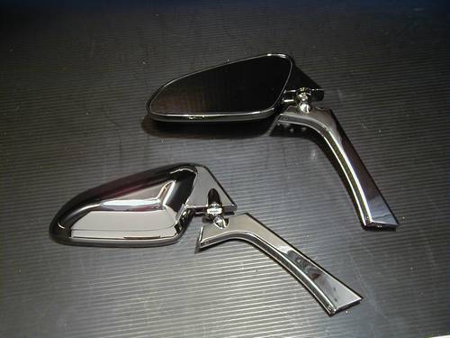 MIRROR FOR TWIN CAM, ADJUSTABLE<br/>CHROME, PAIR  