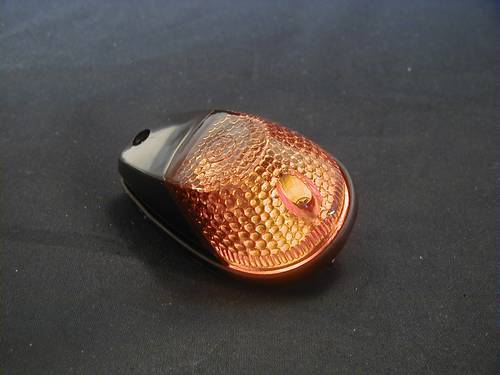 MINI FAIRING T/S LIGHT WITH<br/>AMBER HALF LENS, BLACK, PAIR, E-MARK  