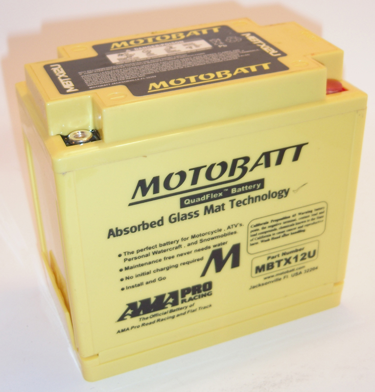 MAINTENANCE FREE BATTERY 12 VOLT 12 AH NEUES BILD<br/>(LxWxH) 150mm x 87mm x 145mm 12AH 200CCA Italien UNIBAT, SPORTSTER ab 2004 1200/883 mit Surepack 