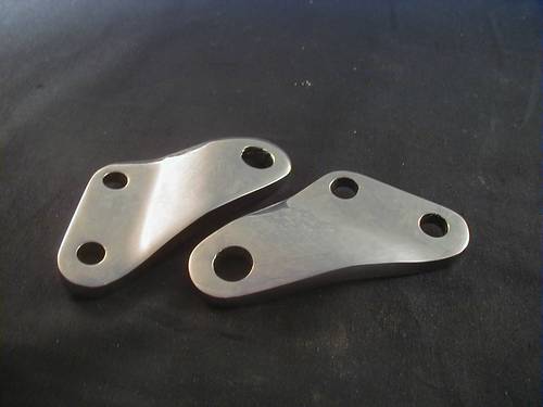 CHROME REAR FOOTREST BRACKETS<br/>PAIR  