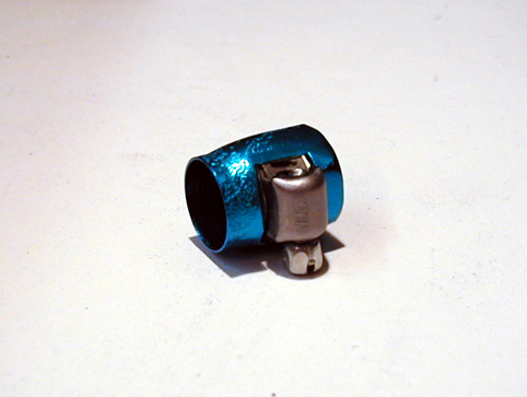 CUSTOM HOSE CLAMP 3/8<br/>BLUE ANODIZED  