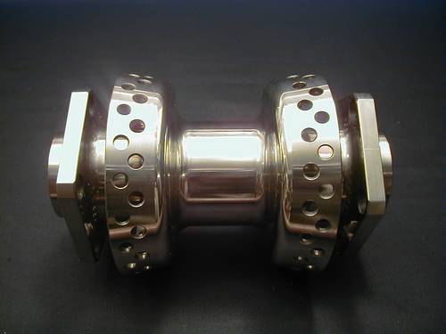 DUAL FLANGE HUB STAINLESS STEEL<br/>80 HOLE, WITH 19 mm BEARINGS ALL MODELS FROM 1973-99 