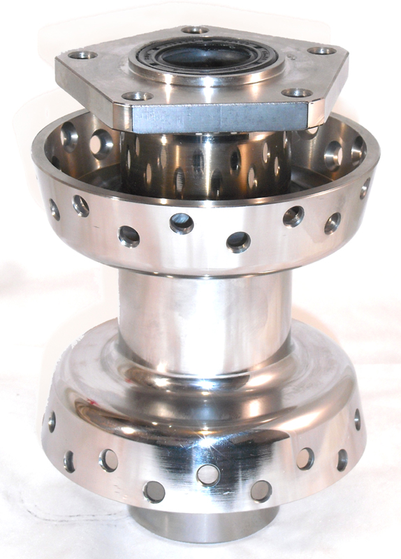 SINGLE FLANGE HUB STAINLESS  STEEL<br/>40 HOLE WITH 19 MM BEARINGS SOFTAIL CUSTOM 1984-99 