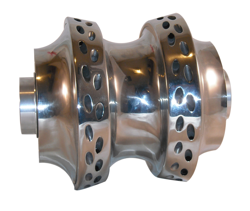 STRAIGHT PULL HUB DUAL FLANGE<br/>STAINL.80 HOLE, EVO + TC  