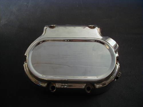 TRANSMISSION COVER, CHROME, "666"<br/>5/6 SPEED, GETRIEBEDECKEL neues Bild OEM 37105-87A 