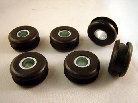 RUBBER TANK MOUNTS FOR FLATSIDE<br/>TANKS, (PACK OF 6)  