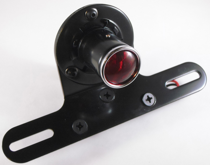 LUCAS UNIVERSAL OLDSTYLE TAILLIGHT<br/>WITH BRACKET, BLACK, MINI SIZE,  30mm KEIN VERKAUF IN DEUTSCHLAND 