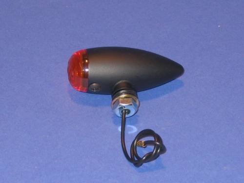 LONG BULLET MARKER LIGHT,BLACK<br/>PLAIN, WITH E-MARK, PAIR  