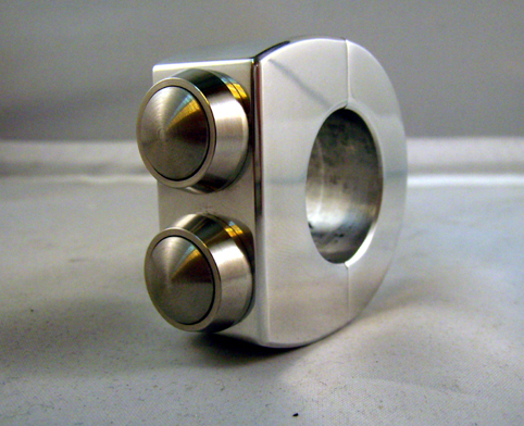 POLISHED SWITCH WITH TWO PUSH BOTTOMS<br/>FOR 1" HANDLEBAR  