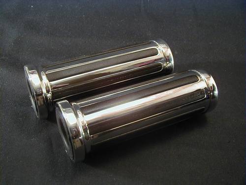 AIRGLIDE CUSTOM GRIPS FOR 7/8"<br/>5" LONG, CHROME (Pair 7/8"+1")  