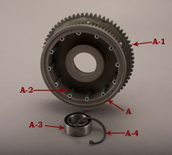 BASKET ONLY, WITH RING GEAR & BEARING, BDL NEW 2"<br/>DRIVE BELT KIT, BALL BEARING LOCK UP  