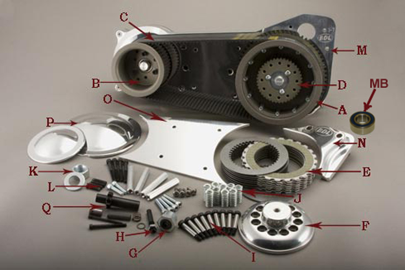 BDL 3 E-START REAR CLUTCH ASSEMBLED 1990-UP<br/>FITS OUTBOARD BEARING PLATE, Spline  